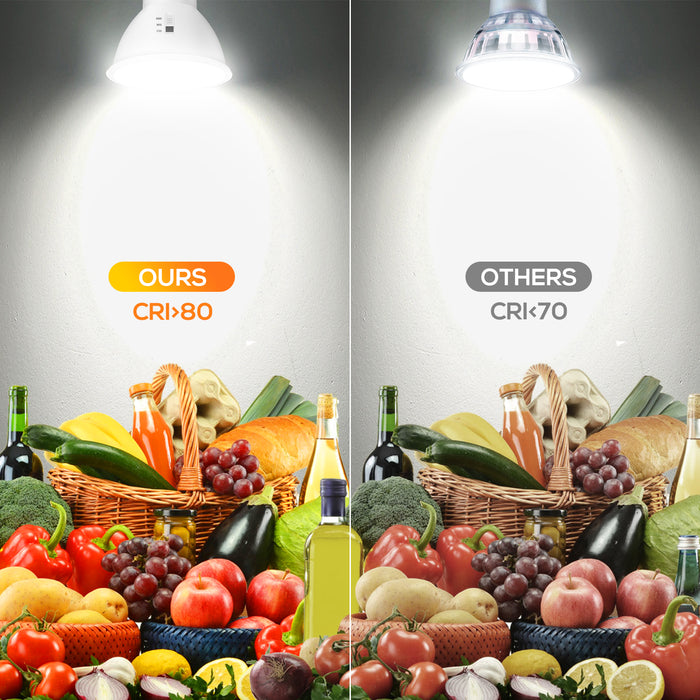 GU10/E27 LED Spotlight Bulb 8W/10W CCT 3000K/4000K/6500K, 120°/240° Beam Angle, 10 Pack